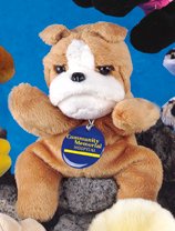 7" - 8" Laying Beanies Bull Dog-0